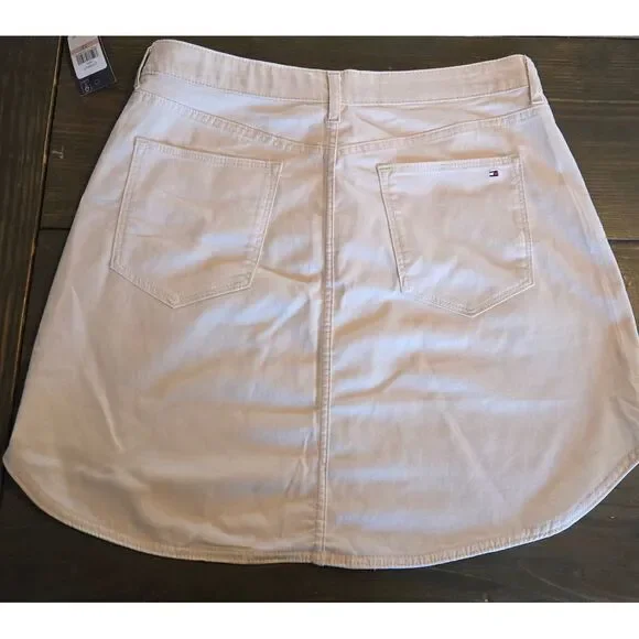 NWT Tommy Hilfiger Skirt A-Line White Mini Casual Everyday Size 12 Retail $69.50 - Picture 2 of 7